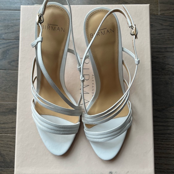 New with box Alexandre Birman strappy 75 white leather sandals 37.5/US7.5 - Picture 3 of 7